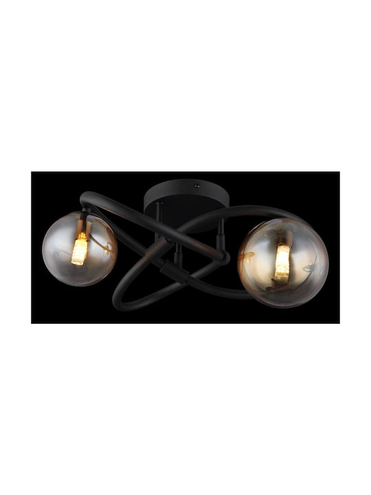Globo Lighting Deckenleuchte 41cm Schwarz mit G9 Lampenbirnensockel
