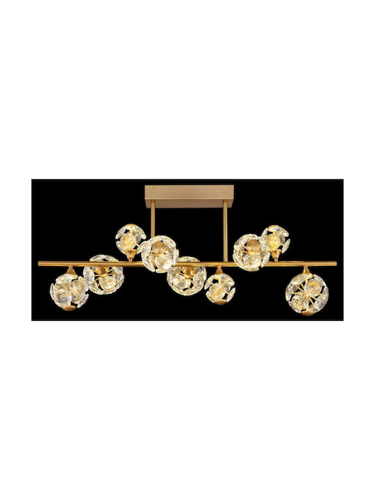 Globo Lighting Ceiling Mount Light 86.6cm Gold with Integrated LED