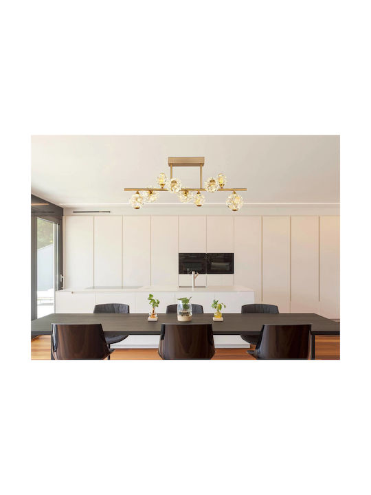 Globo Lighting Ceiling Mount Light 86.6cm Gold with Integrated LED