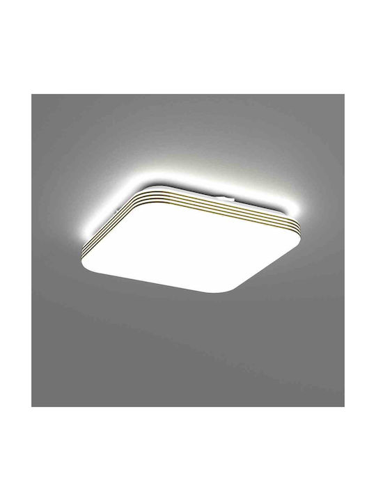 Eko Light Πλαφονιέρα Οροφής Μπάνιου 26εκ. Λευκή με Ενσωματωμένο LED