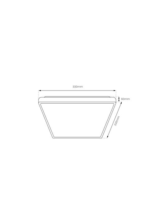Eko Light Ceiling Mount Light Bathroom 33cm Gold with Integrated LED