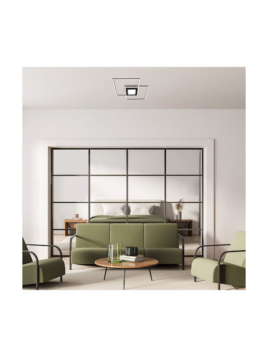 Rabalux Casimir Ceiling Mount Light 57cm Black with Integrated LED