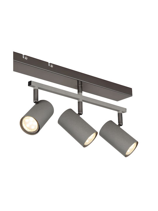 Globo Lighting Σποτ με 5 Φώτα και με Ντουί GU10 σε Γκρι Χρώμα
