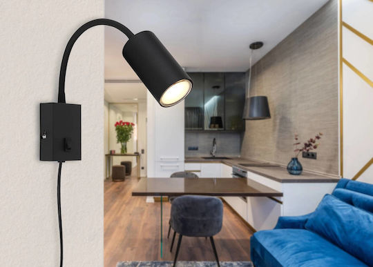 Globo Lighting Μονό Σποτ με Ντουί GU10 σε Μαύρο Χρώμα