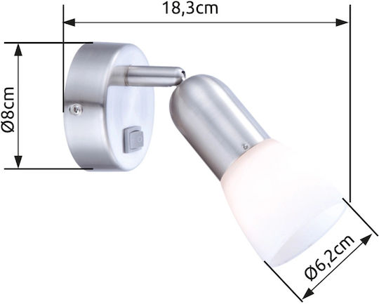 Globo Lighting Cathy Μονό Σποτ με Ντουί E14 σε Λευκό Χρώμα