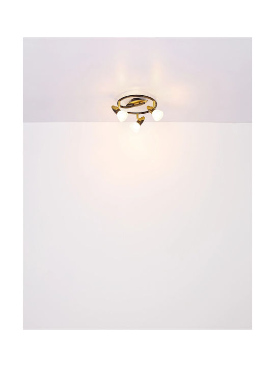 Globo Lighting Μονό Σποτ με Ντουί E14 σε Χρυσό Χρώμα