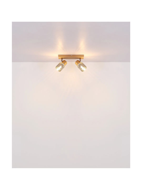 Globo Lighting Dublu Spot cu Soclu E14 în Culoare Maro