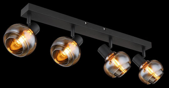 Globo Lighting Спот с 4 Светлини и с Цокъл E14 в Черен Цвят