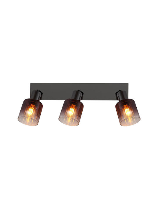Globo Lighting Τριπλό Σποτ με Ντουί E14 σε Χάλκινο Χρώμα