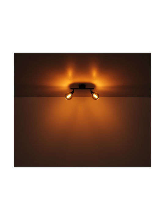 Globo Lighting Spot with 4 Lights and with Socket E14 in Black Color
