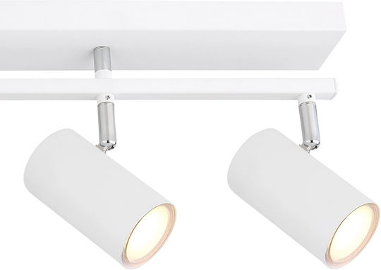 Globo Lighting Spot mit 5 Lichtern und mit Fassung GU10 in Weiß Farbe