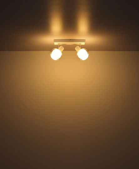 Globo Lighting Double Spot with Socket E14 in White Color