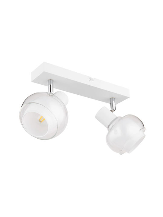 Globo Lighting Double Spot with Socket E14 in White Color