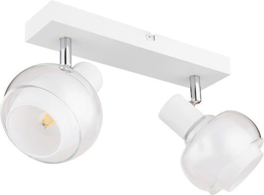 Globo Lighting Double Spot with Socket E14 in White Color