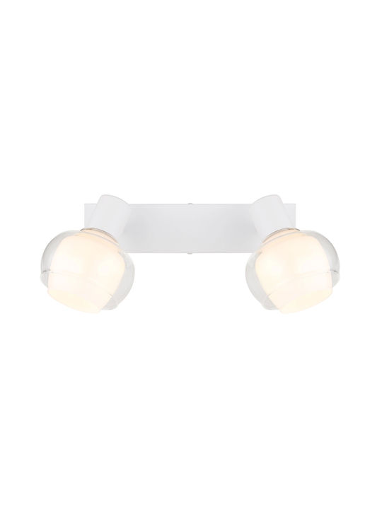 Globo Lighting Double Spot with Socket E14 in White Color