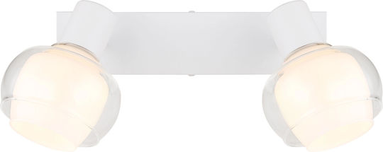 Globo Lighting Double Spot with Socket E14 in White Color