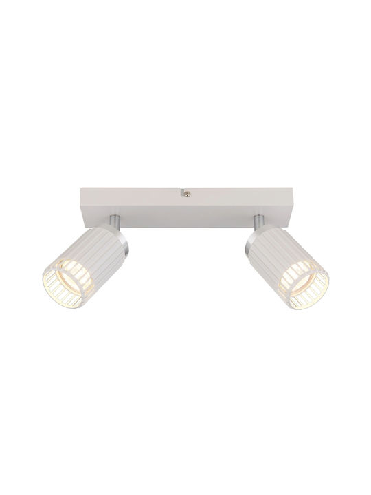 Globo Lighting Double Spot with Socket GU10 in White Color