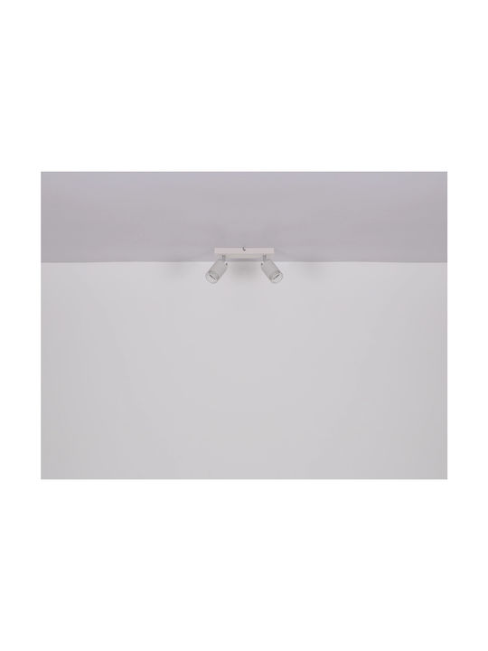 Globo Lighting Double Spot with Socket GU10 in White Color