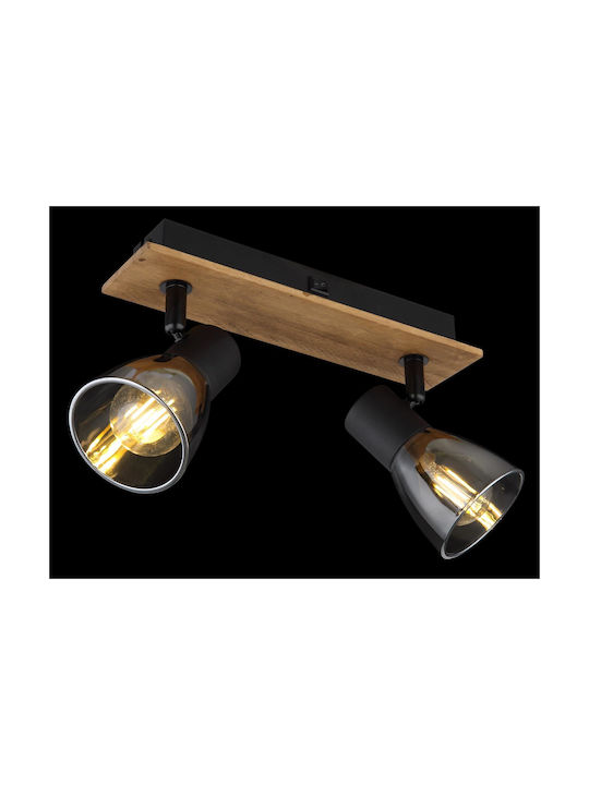 Globo Lighting Claude Double Spot with Socket E14 in Brown Color