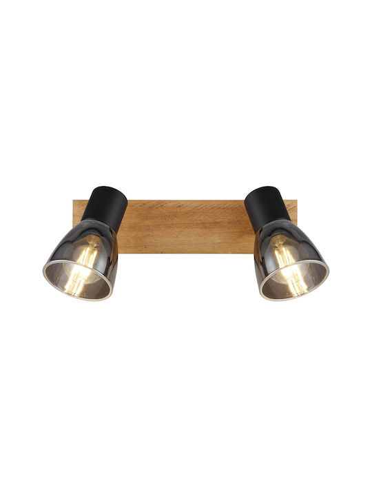 Globo Lighting Claude Double Spot with Socket E14 in Brown Color