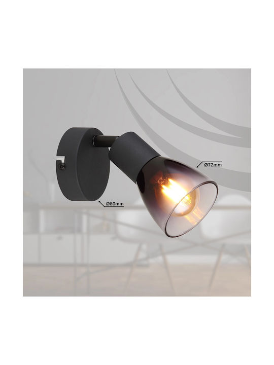 Globo Lighting Μονό Σποτ με Ντουί E14 σε Μαύρο Χρώμα