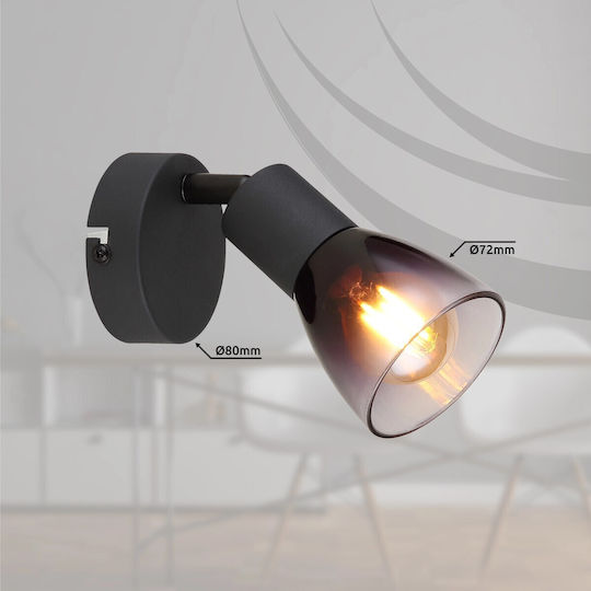 Globo Lighting Einzel Spot mit Fassung E14 in Schwarz Farbe