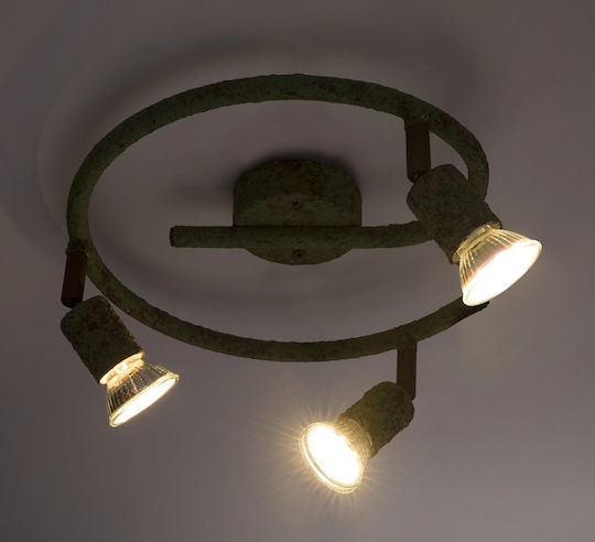 Globo Lighting Olana Triple Ceiling & Wall Spot in Green Color