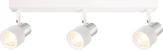 Eko Light Тройно Спот с Цокъл GU10 в Бял Цвят