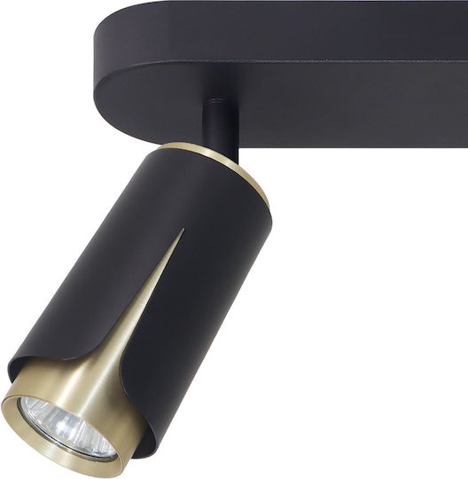 Eko Light Triple Spot with Socket GU10 in Black Color