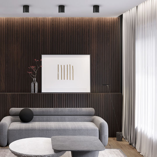Eko Light Single Spot with Socket E27 in Black Color