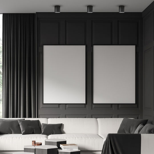 Eko Light Μονό Σποτ με Ντουί E27 σε Μαύρο Χρώμα