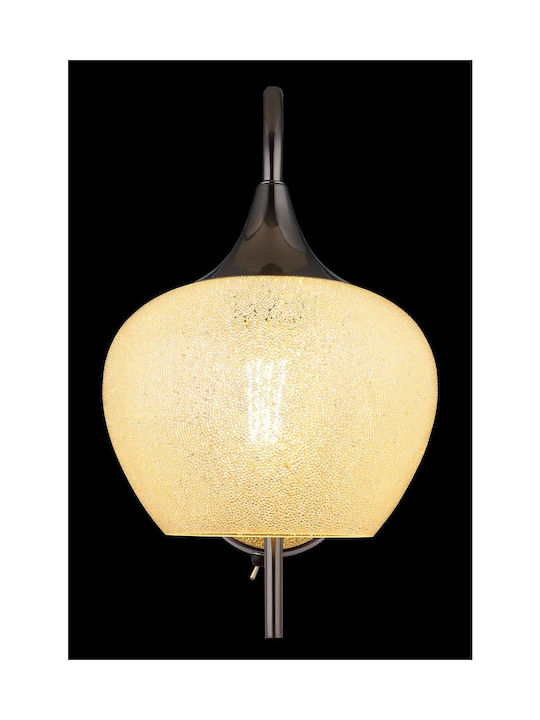 Globo Lighting Wall Lamp with E27 Socket and Switch Black 18x32cm