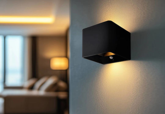 Globo Lighting Leuchte Wand und Schalter Schwarz 10.1x8cm