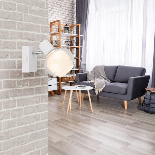 Globo Lighting Осветително тяло За стена с фасунга E14 и ключ Бял 10.5x12.5см.