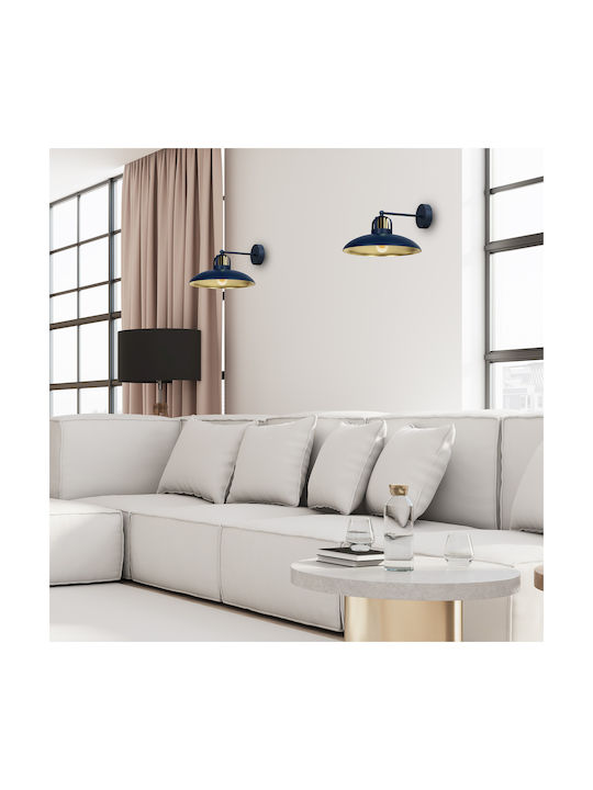 Milagro Felix Klassisch Leuchte Wand mit Fassung E27 Blau