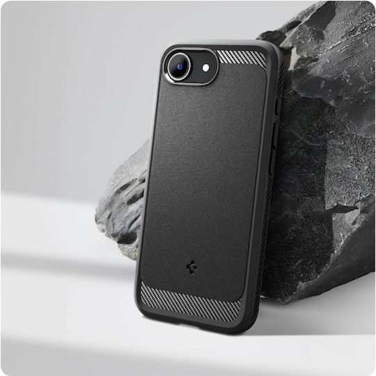 Spigen Rugged Armor Back Cover Σιλικόνης 2mm Μαύρο (iPhone 17e / 16e)