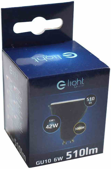 Eko Light Λάμπα LED 6W για Ντουί GU10 Θερμό Λευκό