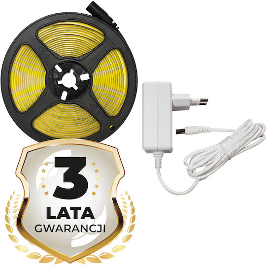 Eko Light Bandă LED 24V 5m Tip COB cu Sursă de alimentare
