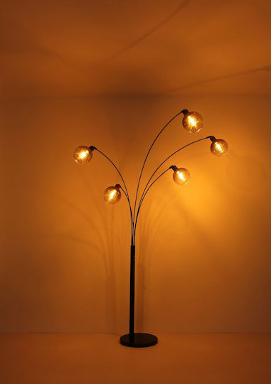 Globo Lighting Seymour Floor Lamp with Socket for Bulb E27 Black