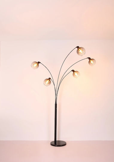 Globo Lighting Seymour Floor Lamp with Socket for Bulb E27 Black