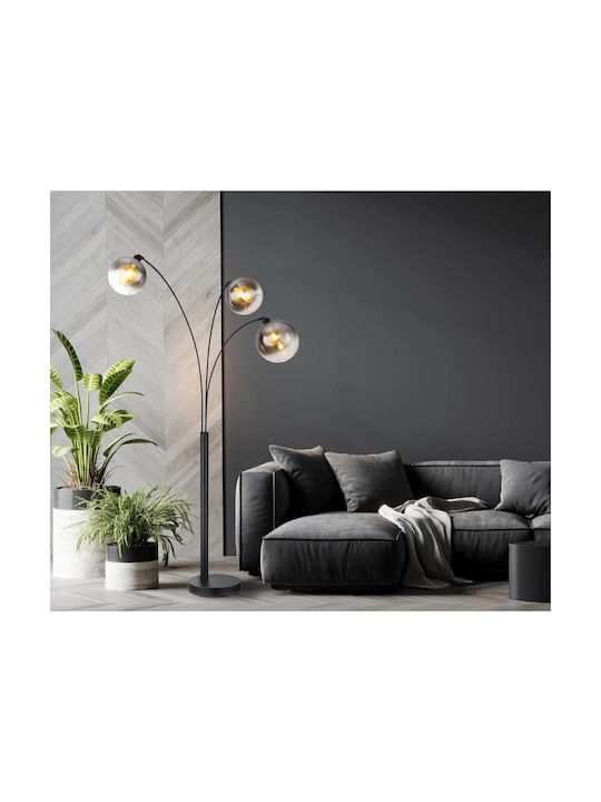 Globo Lighting Φωτιστικό Δαπέδου Υ200εκ. με Ντουί για Λαμπτήρα E27 Μαύρο