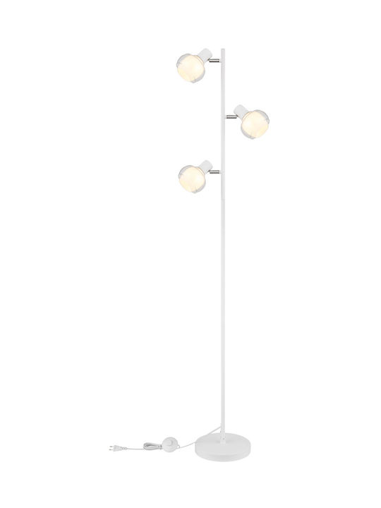 Globo Lighting Φωτιστικό Δαπέδου Υ154xΜ25εκ. με Ντουί για Λαμπτήρα E14 Λευκό