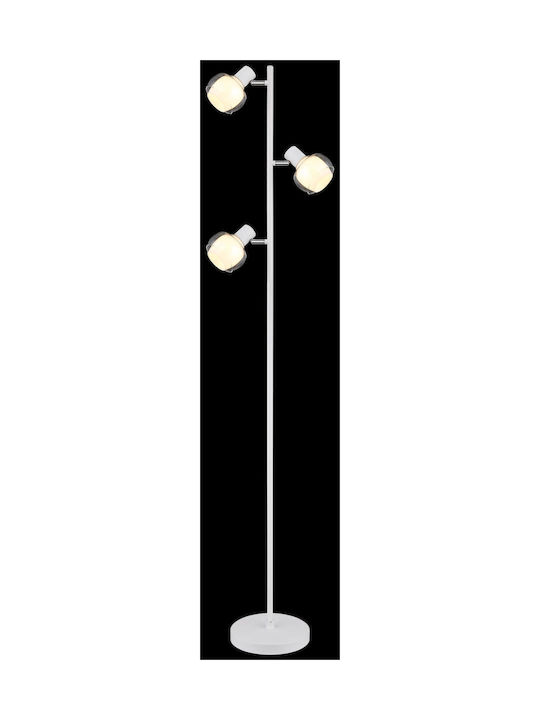Globo Lighting Φωτιστικό Δαπέδου Υ154xΜ25εκ. με Ντουί για Λαμπτήρα E14 Λευκό