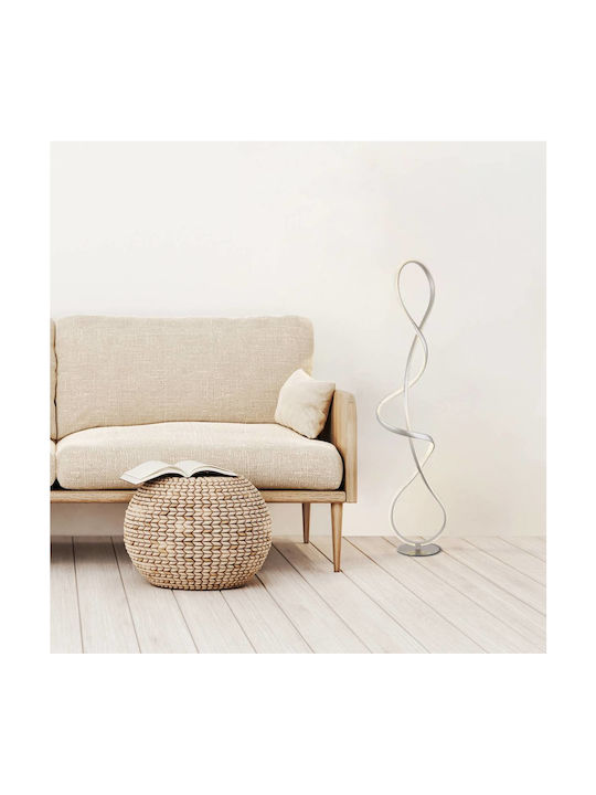 Globo Lighting LED Φωτιστικό Δαπέδου Υ132.5xΜ26εκ. με Φυσικό Λευκό Φως 3860lm Ασημί