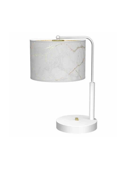 Eko Light Senso Metal Lampă de masă pentru Soclu E27 cu Abajur Alb și Bază