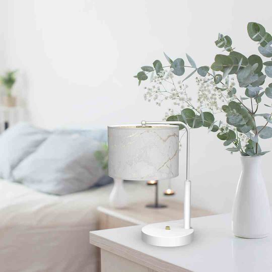 Eko Light Senso Metal Table Lamp for Socket E27 with White Shade and Base