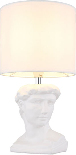 Globo Lighting Πλαστικό Πορτατίφ για Ντουί E14 με Λευκό Καπέλο και Βάση