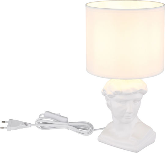 Globo Lighting Πλαστικό Πορτατίφ για Ντουί E14 με Λευκό Καπέλο και Βάση