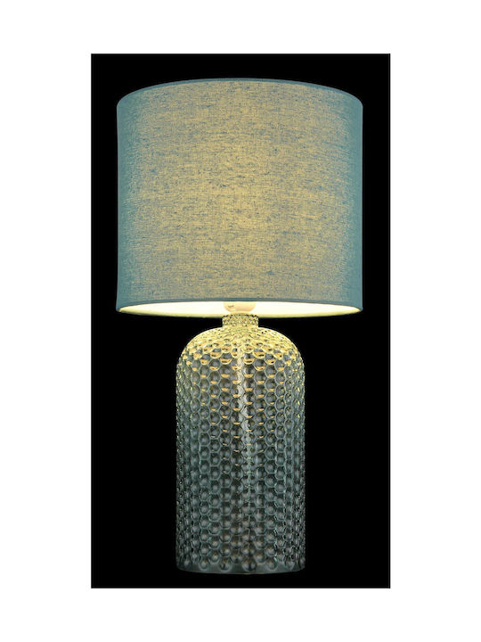 Globo Lighting Glass Table Lamp for Socket E27 with Green Shade and Base