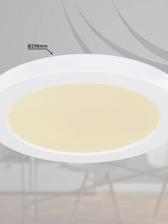 Globo Lighting Lasse Rotund În aer liber Panou LED Putere 24W cu Alb Cald Lumini
